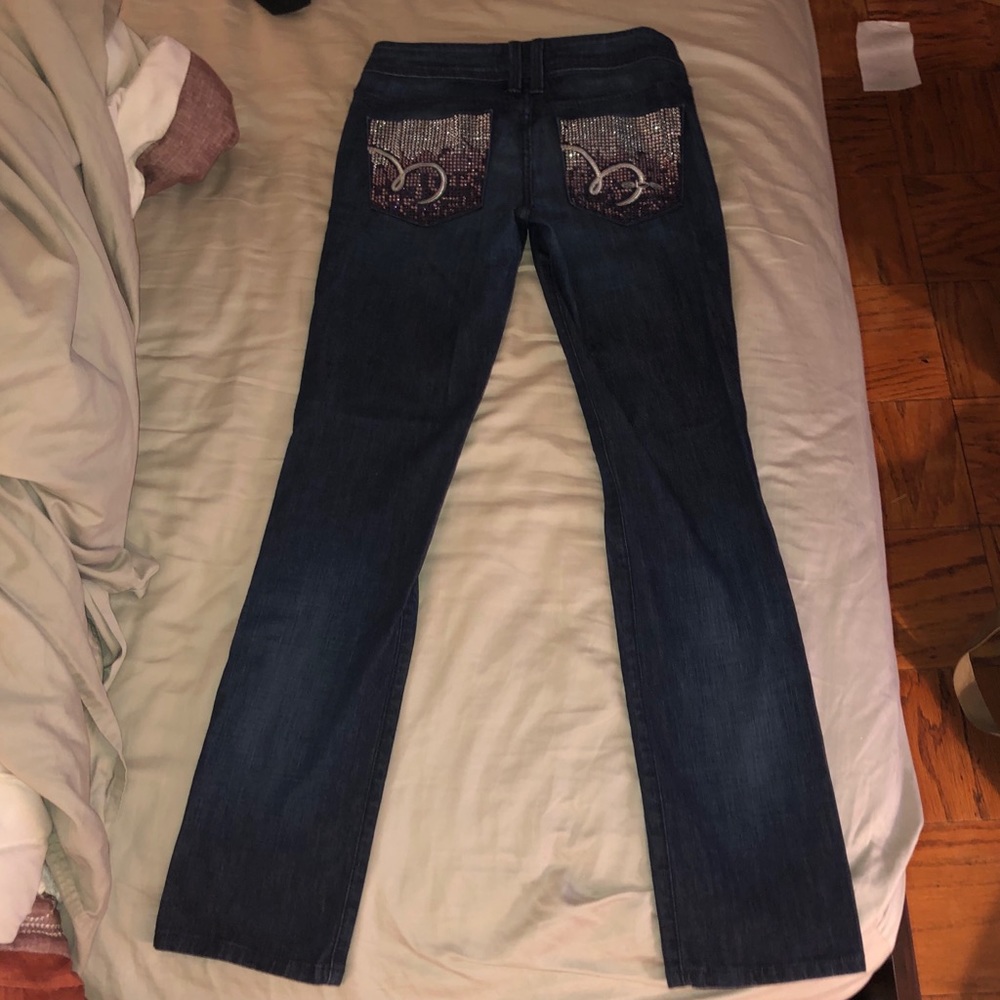 Gorgeous Bebe rhinestone bling skinny jeans - Picture 6 of 6